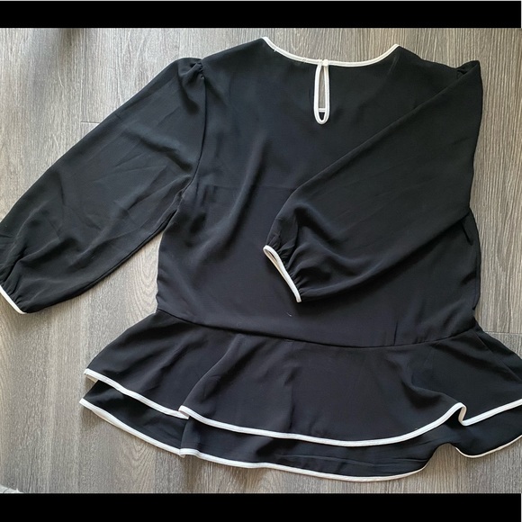 Black Peplum Blouse - Picture 2 of 2